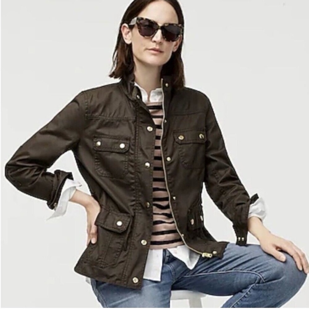 J. Crew Downtown Field Jacket Mossy Green Brown